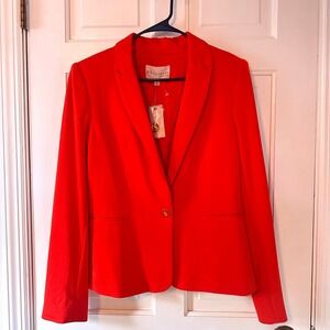 Philosophy Republic Clothing Red Ponte Knit Blazer Jacket Women's Size M